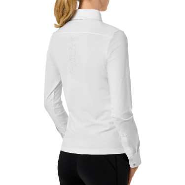 Chemise manches longues Equestrian Stockholm Performance femme Blanc