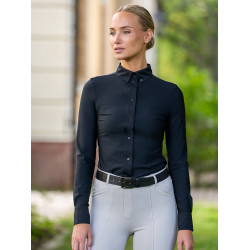 Chemise manches longues Equestrian Stockholm Performance femme Noir Chemise manches longues Equestrian Stockholm Performance femme Noir