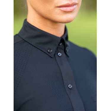 Chemise manches longues Equestrian Stockholm Performance femme Noir Chemise manches longues Equestrian Stockholm Performance femme Noir
