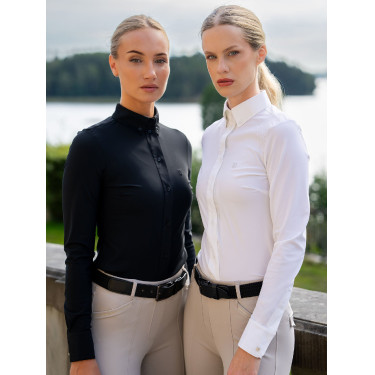 Chemise manches longues Equestrian Stockholm Performance femme Noir Chemise manches longues Equestrian Stockholm Performance femme Noir