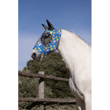 Masque anti-mouches Horze élastique à enfiler Emoji Motifs