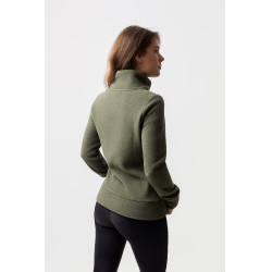 Veste d'équitation polaire Horze Ellie femme Vert scarabée