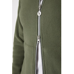 Veste d'équitation polaire Horze Ellie femme Vert scarabée