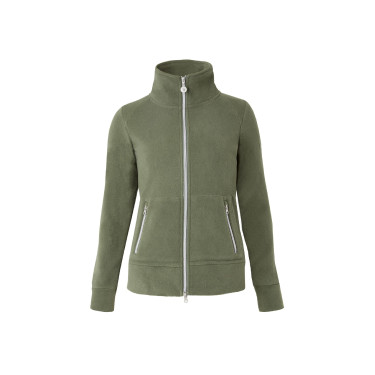 Veste d'équitation polaire Horze Ellie femme Vert scarabée