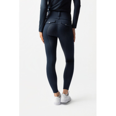 Legging thermique hybride Horze Anya full grip Blueberry Bleu