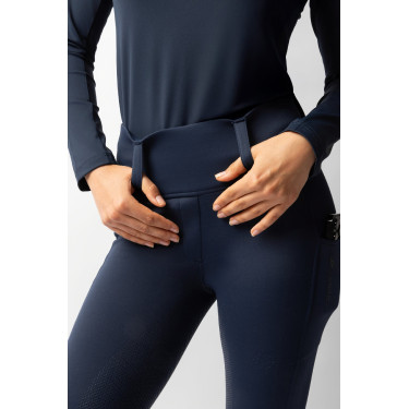 Legging thermique hybride Horze Anya full grip Blueberry Bleu