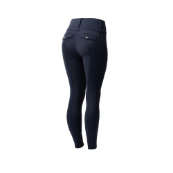 Legging thermique hybride Horze Anya full grip Blueberry Bleu