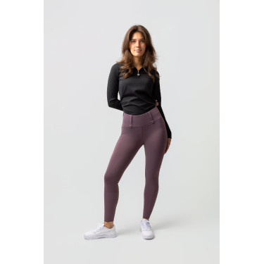 Legging thermique hybride Horze Anya full grip Violet silex Legging thermique hybride Horze Anya full grip Violet silex