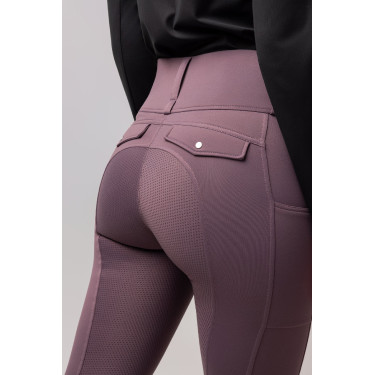 Legging thermique hybride Horze Anya full grip Violet silex Legging thermique hybride Horze Anya full grip Violet silex