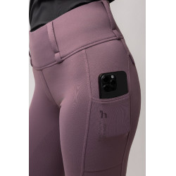 Legging thermique hybride Horze Anya full grip Violet silex Legging thermique hybride Horze Anya full grip Violet silex