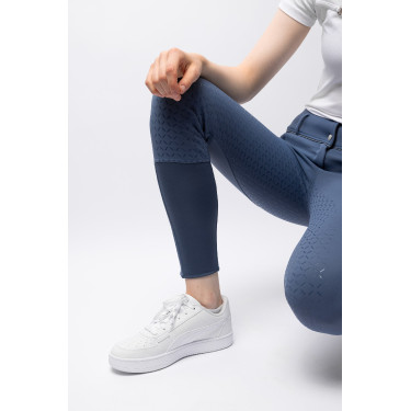 Pantalon d'équitation Corinne Thermo Horze full grip Indigo vintage Bleu marine