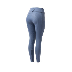 Pantalon d'équitation Corinne Thermo Horze full grip Indigo vintage Bleu marine