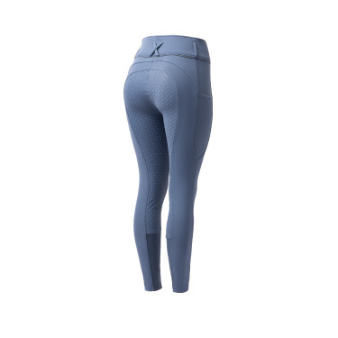 Pantalon d'équitation Corinne Thermo Horze full grip Indigo vintage Bleu marine