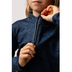 T-shirt d'entraînement Pegasus enfant Horze Blueberry Bleu T-shirt d'entraînement Pegasus enfant Horze Blueberry Bleu