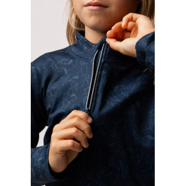 T-shirt d'entraînement Pegasus enfant Horze Blueberry Bleu T-shirt d'entraînement Pegasus enfant Horze Blueberry Bleu