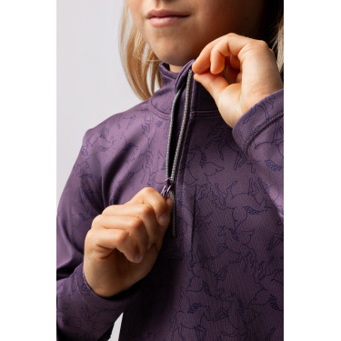 T-shirt d'entraînement Pegasus enfant Horze Silex Gris