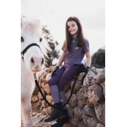 Legging Horze Dea enfant Prune noir Violet