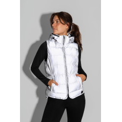 Doudoune sans manches matelassée Horze réfléchissante femme Argent réfléchissant