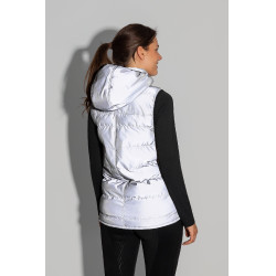 Doudoune sans manches matelassée Horze réfléchissante femme Argent réfléchissant