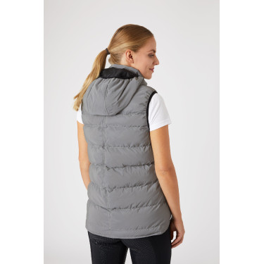 Doudoune sans manches matelassée Horze réfléchissante femme Argent réfléchissant