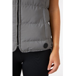 Doudoune sans manches matelassée Horze réfléchissante femme Argent réfléchissant