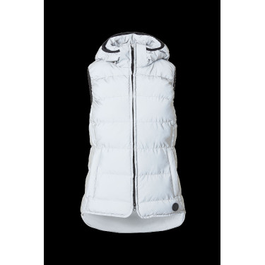 Doudoune sans manches matelassée Horze réfléchissante femme Argent réfléchissant