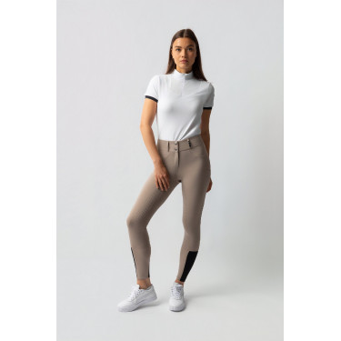 Pantalon d'équitation Horze Evelyn fond intégral femme Taupe simple Beige Pantalon d'équitation Horze Evelyn fond intégral femme Taupe simple Beige