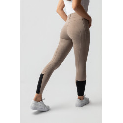 Pantalon d'équitation Horze Evelyn fond intégral femme Taupe simple Beige Pantalon d'équitation Horze Evelyn fond intégral femme Taupe simple Beige
