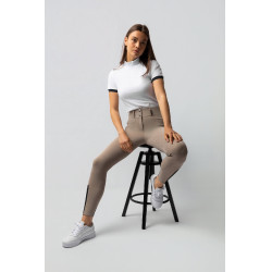 Pantalon d'équitation Horze Evelyn fond intégral femme Taupe simple Beige Pantalon d'équitation Horze Evelyn fond intégral femme Taupe simple Beige