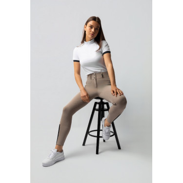Pantalon d'équitation Horze Evelyn fond intégral femme Taupe simple Beige Pantalon d'équitation Horze Evelyn fond intégral femme Taupe simple Beige