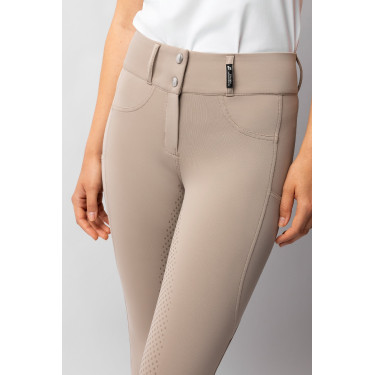 Pantalon d'équitation Horze Evelyn fond intégral femme Taupe simple Beige Pantalon d'équitation Horze Evelyn fond intégral femme Taupe simple Beige