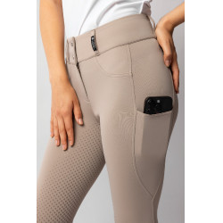 Pantalon d'équitation Horze Evelyn fond intégral femme Taupe simple Beige Pantalon d'équitation Horze Evelyn fond intégral femme Taupe simple Beige