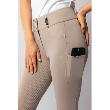 Pantalon d'équitation Horze Evelyn fond intégral femme Taupe simple Beige Pantalon d'équitation Horze Evelyn fond intégral femme Taupe simple Beige