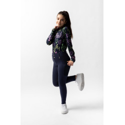 Pantalon d'équitation Horze Mira enfant fond intégral Ouverture Bleu marine