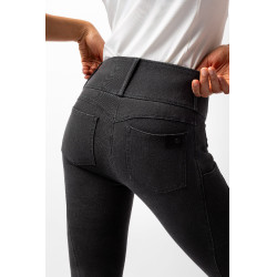 Pantalon Horze Carolyn denim fullgrip femme Noir Pantalon Horze Carolyn denim fullgrip femme Noir