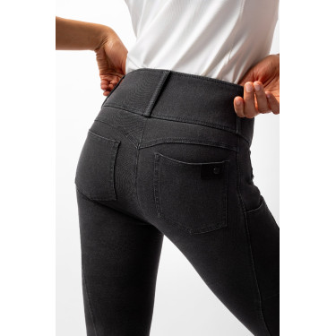 Pantalon Horze Carolyn denim fullgrip femme Noir Pantalon Horze Carolyn denim fullgrip femme Noir