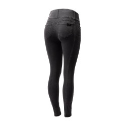 Pantalon Horze Carolyn denim fullgrip femme Noir Pantalon Horze Carolyn denim fullgrip femme Noir