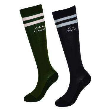 Chaussettes Stripes lot de 2 Kentucky Bleu marine / vert foncé