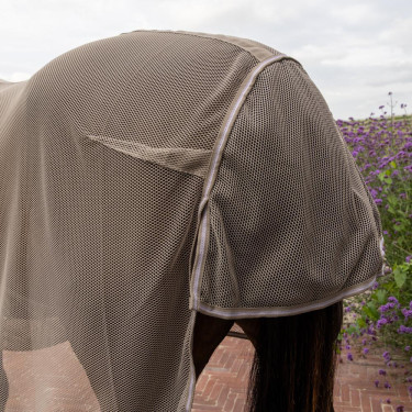 Couverture anti-mouche avec Protection Ventrale Comfort Kentucky Beige à carreaux