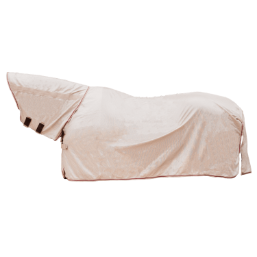 Couverture anti-mouches Comfort Classic avec Couvre-cou & Ventre Kentucky Beige / bordeaux