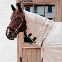 Couverture anti-mouches Comfort Classic avec Couvre-cou & Ventre Kentucky Beige / bordeaux