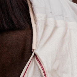 Couverture anti-mouches Comfort Classic avec Couvre-cou & Ventre Kentucky Beige / bordeaux