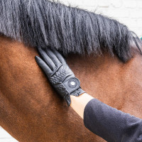 Gants d'équitation avec Grip et Paillettes Kentucky Noir Gants d'équitation avec Grip et Paillettes Kentucky Noir