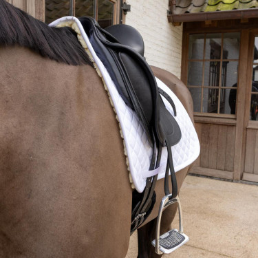 Tapis de selle en mouton Skin Friendly Diamond Dressage Kentucky Blanc