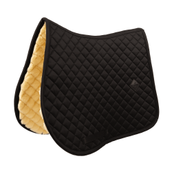 Tapis de selle en mouton Skin Friendly Diamond Jumping Kentucky Noir Tapis de selle en mouton Skin Friendly Diamond Jumping Kentucky Noir