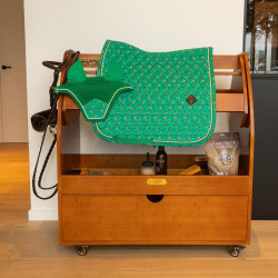 Tapis de Selle Velvet Horse Printing Dressage Kentucky Vert