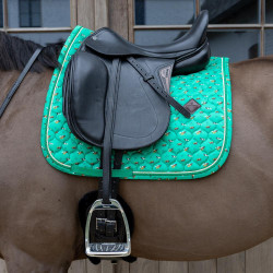 Tapis de Selle Velvet Horse Printing Dressage Kentucky Vert