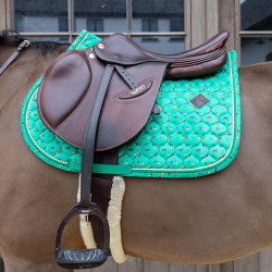 Tapis de Selle Velvet Horse Printing Jumping Kentucky Vert