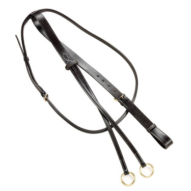 Martingale à anneaux inox Daslö avec collier poney Noir