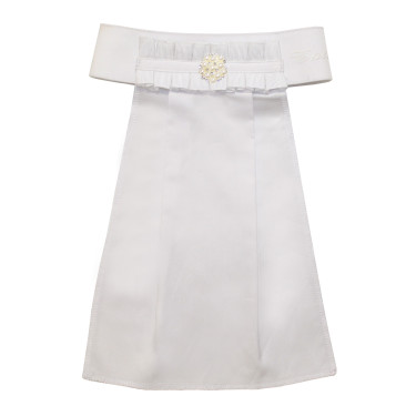 Plastron boutton Tattini Joyau Blanc